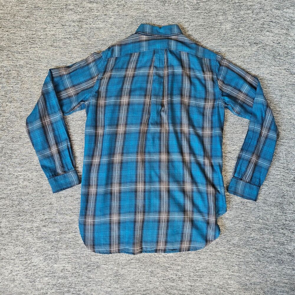 Denim & Supply RL Boyfriend Ralph Lauren Blue Plaid Button Shirt Women’s Medium - Picture 2 of 5